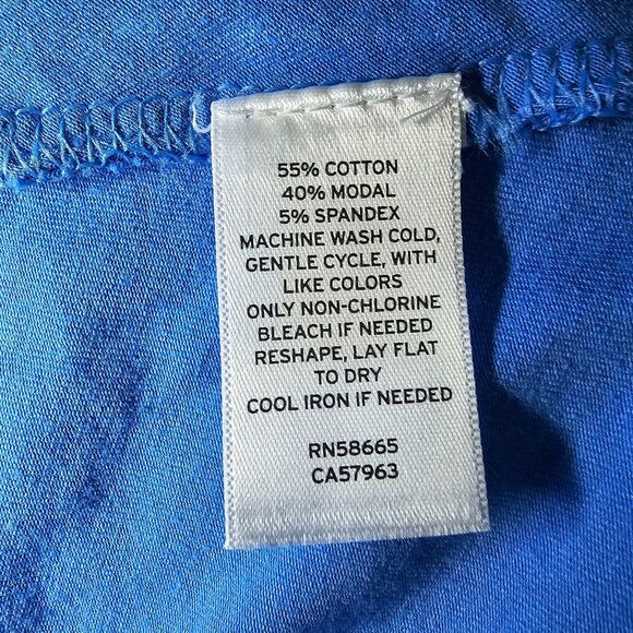 NWT Nordstrom Bright Blue T-Shirt Maxi Dress Cotton Modal Spandex sz M - Picture 9 of 9